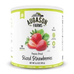 Augason Farms Freeze Dried Sliced Strawberries 6.4 oz #10 Can